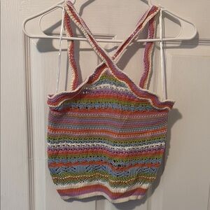 Multicolor Striped Knit Tank Top